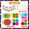 35PCS Cinco De Mayo Hanging Decorations Set – Colorful Fiesta Paper Fans, Pom Poms, Swirls & Banners for Mexican Party Backdrops & Taco Night Decor